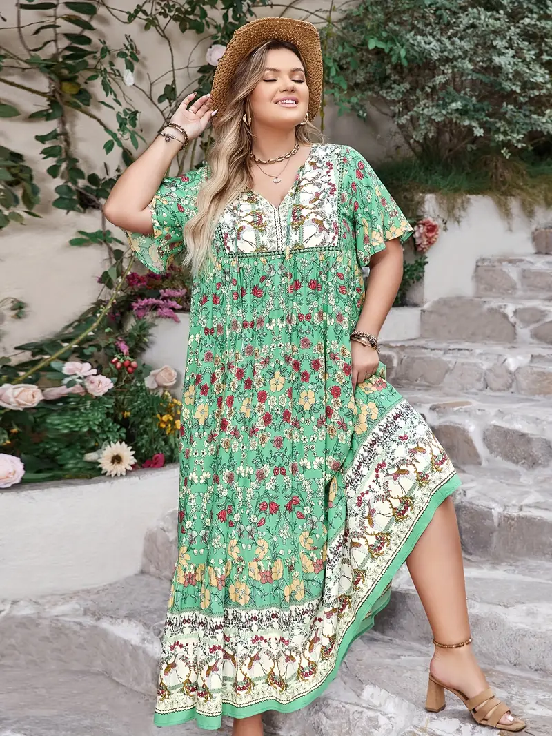 Floral Dreamflow Dress – Plus Size