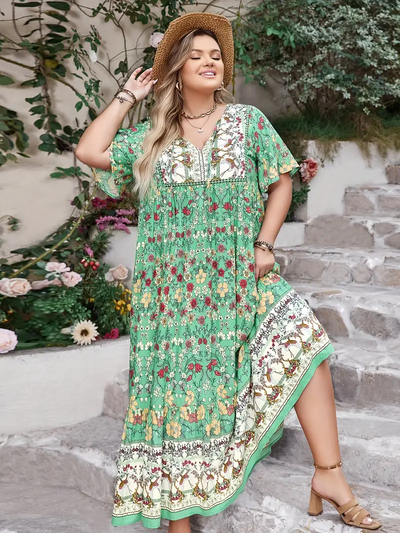 Floral Dreamflow Dress – Plus Size