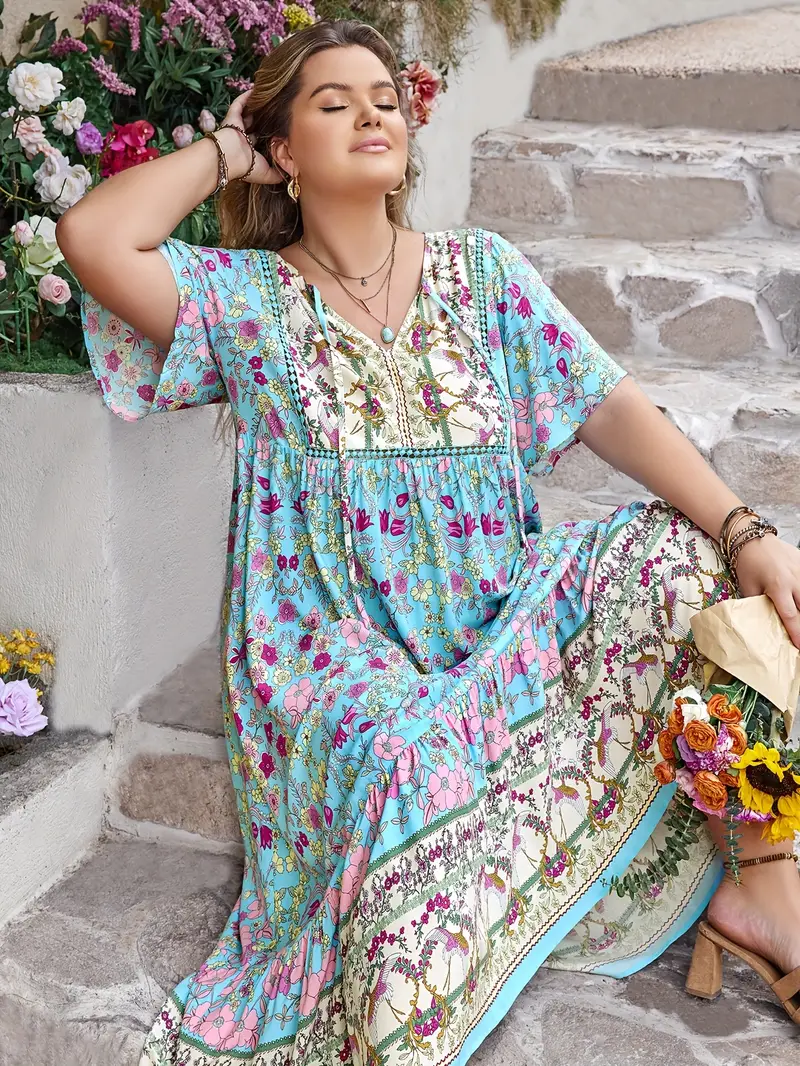 Floral Dreamflow Dress – Plus Size