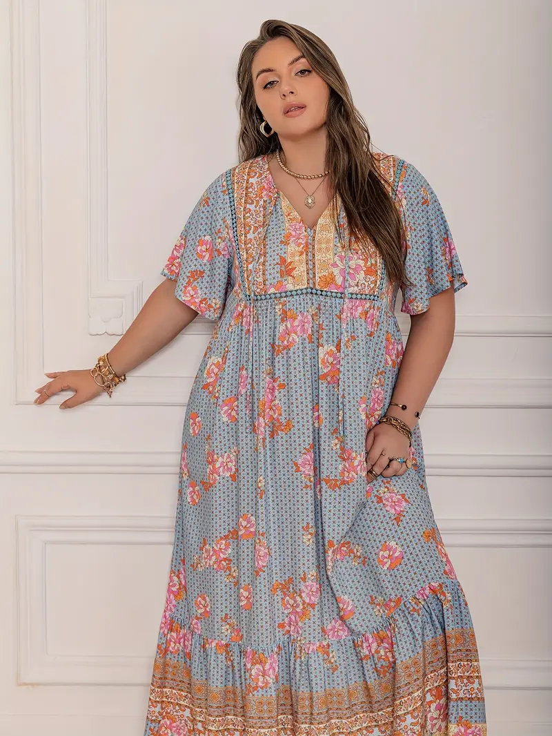 Floral Dreamflow Dress – Plus Size